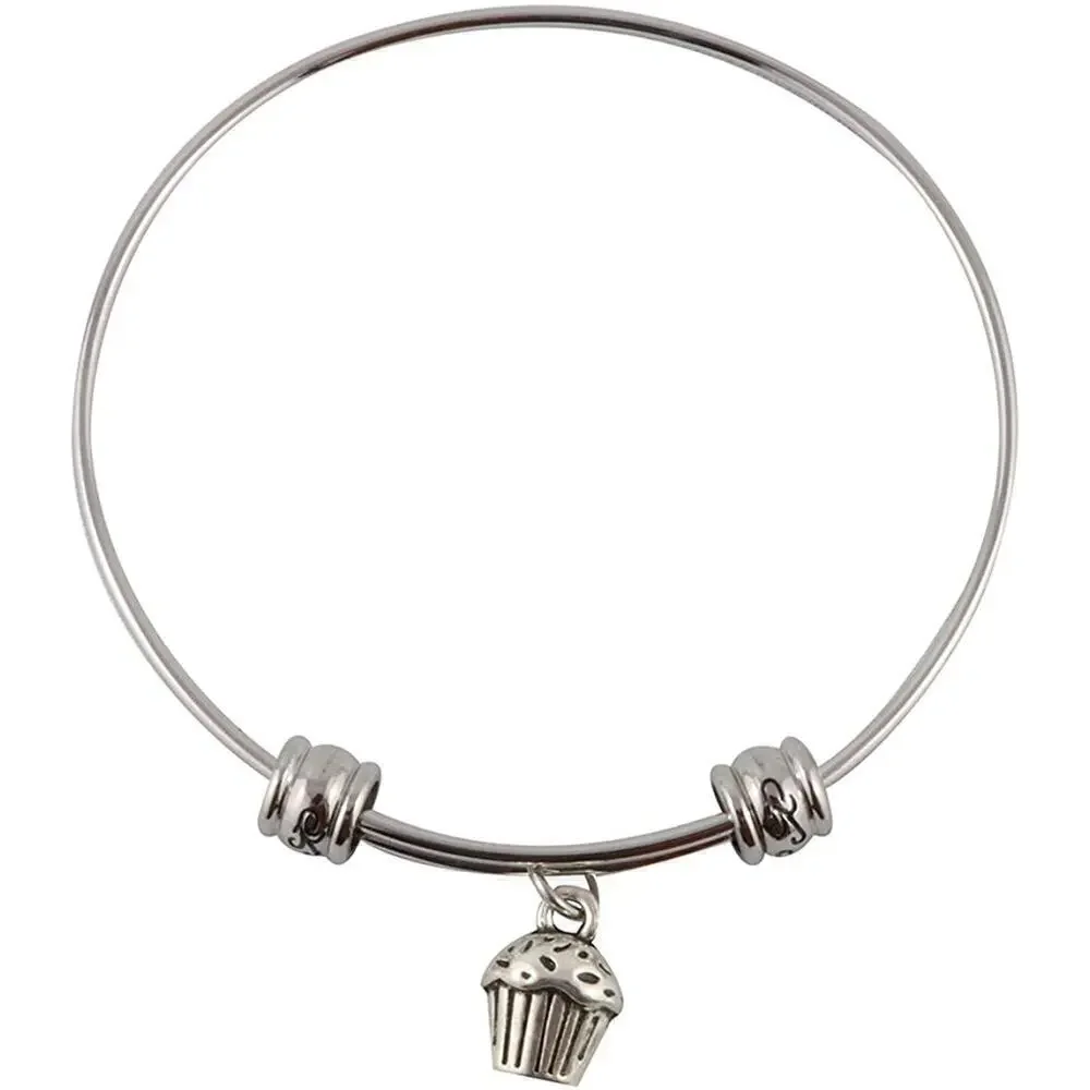 Cupcake Charm Bracelet Bangle
